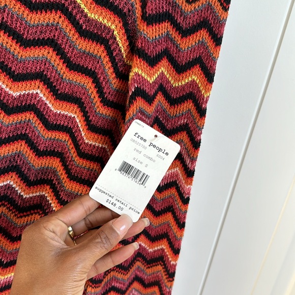 Free People Ziggy Bell Sleeve Stripe Sweater Dress - Picture 7 of 9